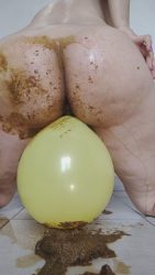 Masturbating with676767546475477546a balloon with shit in it 00001