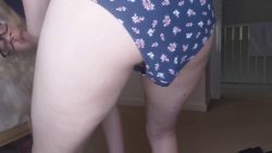 Playing in blu766876678768e panty mess 00001